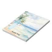 Tropische Palmen am Strand Notizblock (Rotiert)