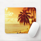 Tropische Palmen an einem Strand an Mousepad (Mit Mouse)