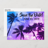 Tropische Palmen Ankündigung Datum freihalten Post Postkarte (Vorne/Hinten)