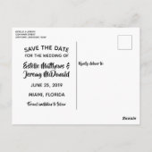 Tropische Palmen Ankündigung Datum freihalten Post Postkarte (Rückseite)