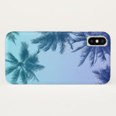 Tropische Palmen Aquamarine Gradient Trendy Case-Mate iPhone Hülle (Rückseite (Horizontal))