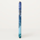 Tropische Palmen Aquamarine Gradient Trendy Case-Mate iPhone Hülle (Hinten/Rechts)