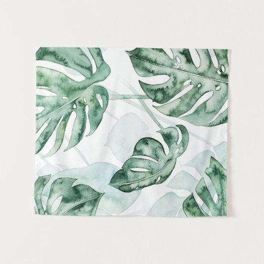 Tropische Palmen-aufgeteiltes Blatt Wandteppich (Vorderseite (Horizontal))