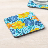 Tropische Palmen aus Kunststoff-Untersetzer Getränkeuntersetzer (Linke Seite)