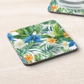 Tropische Palmen aus Kunststoff-Untersetzer Getränkeuntersetzer (Linke Seite)