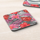 Tropische Palmen aus Kunststoff-Untersetzer Getränkeuntersetzer (Linke Seite)