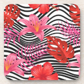 Tropische Palmen aus Kunststoff-Untersetzer Getränkeuntersetzer (Vorderseite)