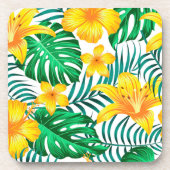 Tropische Palmen aus Kunststoff-Untersetzer Getränkeuntersetzer (Vorderseite)