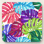 Tropische Palmen aus Kunststoff-Untersetzer Getränkeuntersetzer (Vorderseite)