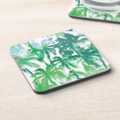 Tropische Palmen aus Kunststoff-Untersetzer Getränkeuntersetzer (Linke Seite)