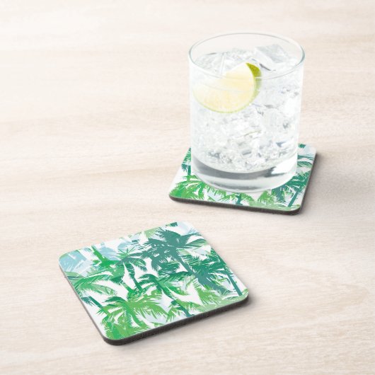 Tropische Palmen aus Kunststoff-Untersetzer Getränkeuntersetzer (Rechte Seite)