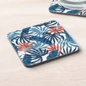 Tropische Palmen aus Kunststoff-Untersetzer Getränkeuntersetzer (Linke Seite)