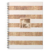 Tropische Palmen aus Kupfer und Creme Moderner Chi Notizblock (Vorderseite)