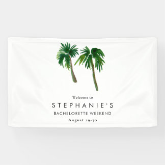 Tropische Palmen Bachelorette Banner