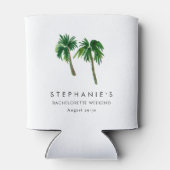 Tropische Palmen Bachelorette Dosenkühler (Rückseite)