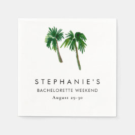 Tropische Palmen Bachelorette Serviette