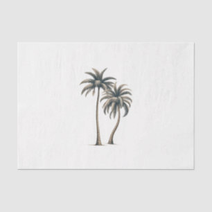 Tropische Palmen Baum Rustikale Strandhochzeit Seidenpapier