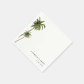 Tropische Palmen Bäume Exotische Minimalistische H Serviette (Ecke)