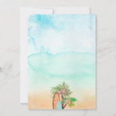Tropische Palmen Beachbaby an Bord der Dusche Dankeskarte (Rückseite)