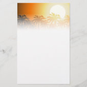 Tropische Palmen bei Sonnenuntergang Briefpapier (Vorderseite)