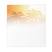 Tropische Palmen bei Sonnenuntergang Notizblock (Vorderseite)