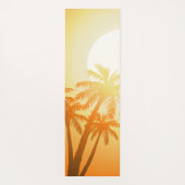 Tropische Palmen bei Sonnenuntergang Yogamatte (Rückseite)