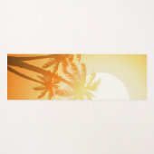 Tropische Palmen bei Sonnenuntergang Yogamatte (Vorderseite (Horizontal))
