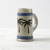 Tropische Palmen Bierglas (VorderseiteRechts)