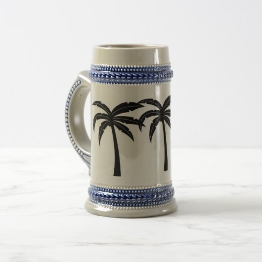Tropische Palmen Bierglas (Vorderseite Links)
