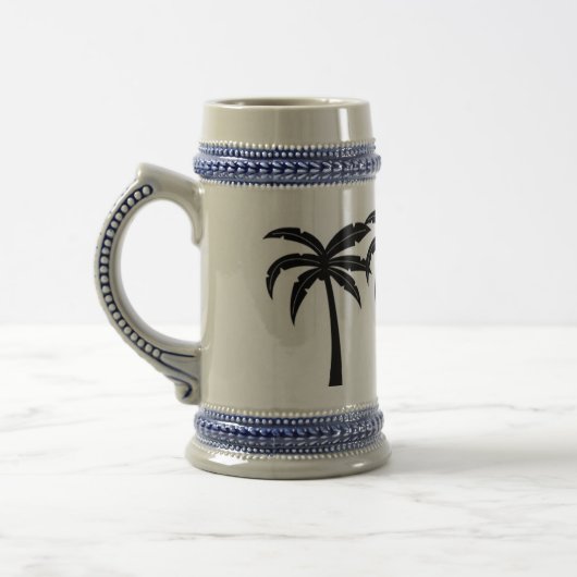 Tropische Palmen Bierglas (Links)