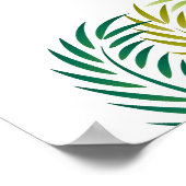 Tropische Palmen-Blätter, Begrüßung am Strand Poster (Ecke)