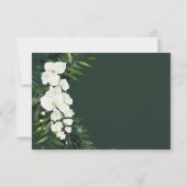 Tropische Palmen Blätter Blumenzwiebelkarte RSVP (Rückseite)