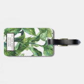 Tropische Palmen Blätter Gepäckmarke Gepäckanhänger (Rückseite horizontal)