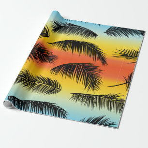 Tropische Palmen-Blätter Geschenkpapier