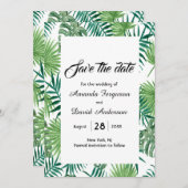 Tropische Palmen Blätter Grünpflanzen Save the Dat Save The Date (Vorne/Hinten)