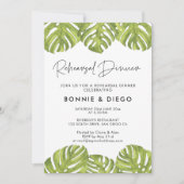 Tropische Palmen Blätter Hochzeit Probe Dinner Einladung (Vorderseite)