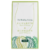 Tropische Palmen-Blätter, Hochzeiten am Strand Kleine Geschenktüte (Vorderseite)