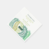 Tropische Palmen-Blätter, Hochzeiten am Strand Serviette (Ecke)