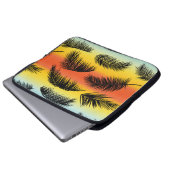 Tropische Palmen-Blätter Laptopschutzhülle (Vorne Knopf)