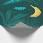 Tropische Palmen Blätter Nahtlose Muster. Bananens Geschenkpapier (Ecke)