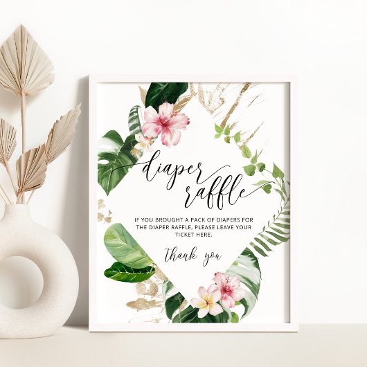 Tropische Palmen Blätter Preisliste Poster