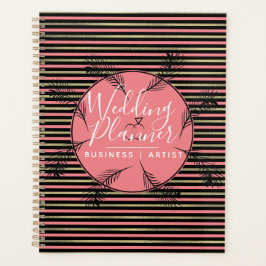 Tropische Palmen Blätter Ring Foil Streifen Hochze Planer