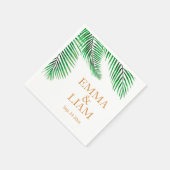 Tropische Palmen-Blätter Serviette (Ecke)
