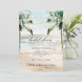 Tropische Palmen Braudusche Einladung (Stehend Vorderseite)