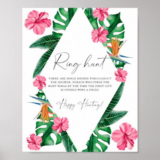 Tropische Palmen - Brautparty der Ringjagd Poster (Vorne)