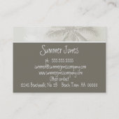 Tropische Palmen (Chubby) Visitenkarte (Rückseite)