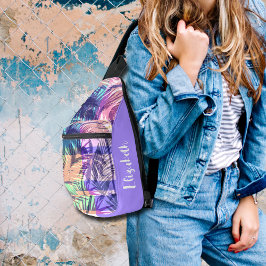 Tropische Palmen Crossbody Bag