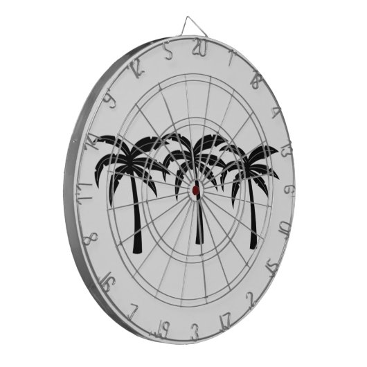 Tropische Palmen Dartscheibe (Vorderseite Links)