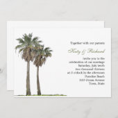 Tropische Palmen, die Einladung Wedding sind (Vorne/Hinten)