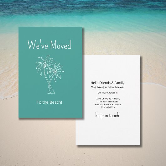 Tropische Palmen, die wir Aquamarin grün bewegen Ankündigung